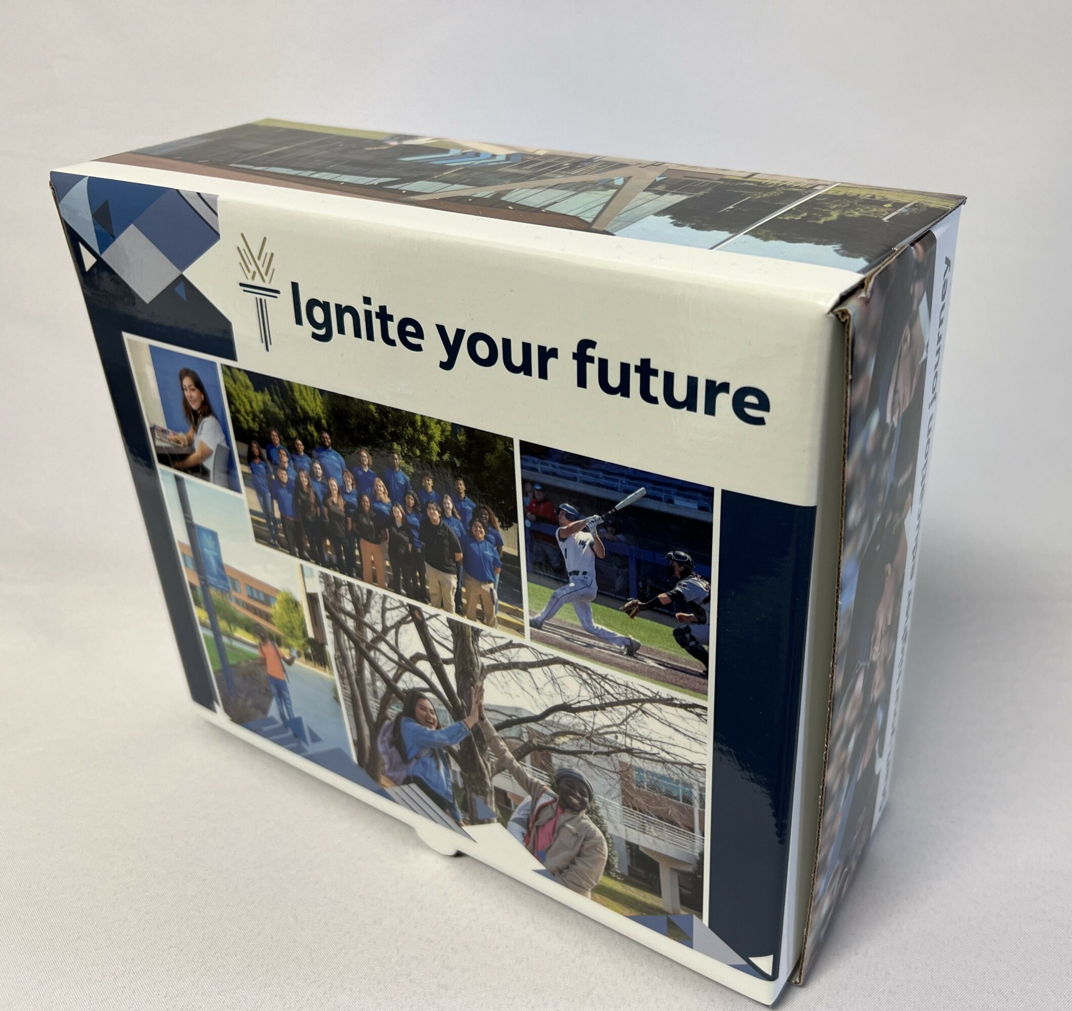 Box with the text 'Ignite your future' and various images of people and activities.