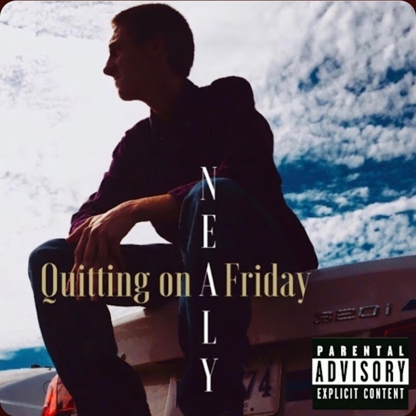 Silhouette of a person sitting outdoors with a cloudy sky background, leaning on a boat, with text overlay.