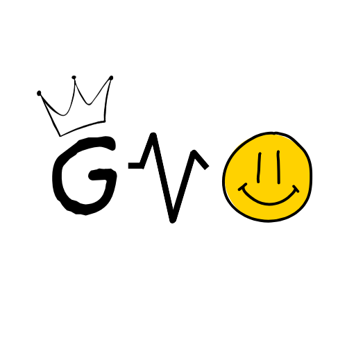 Black background with a yellow smiley face in the bottom right corner, smiling with closed eyes.
